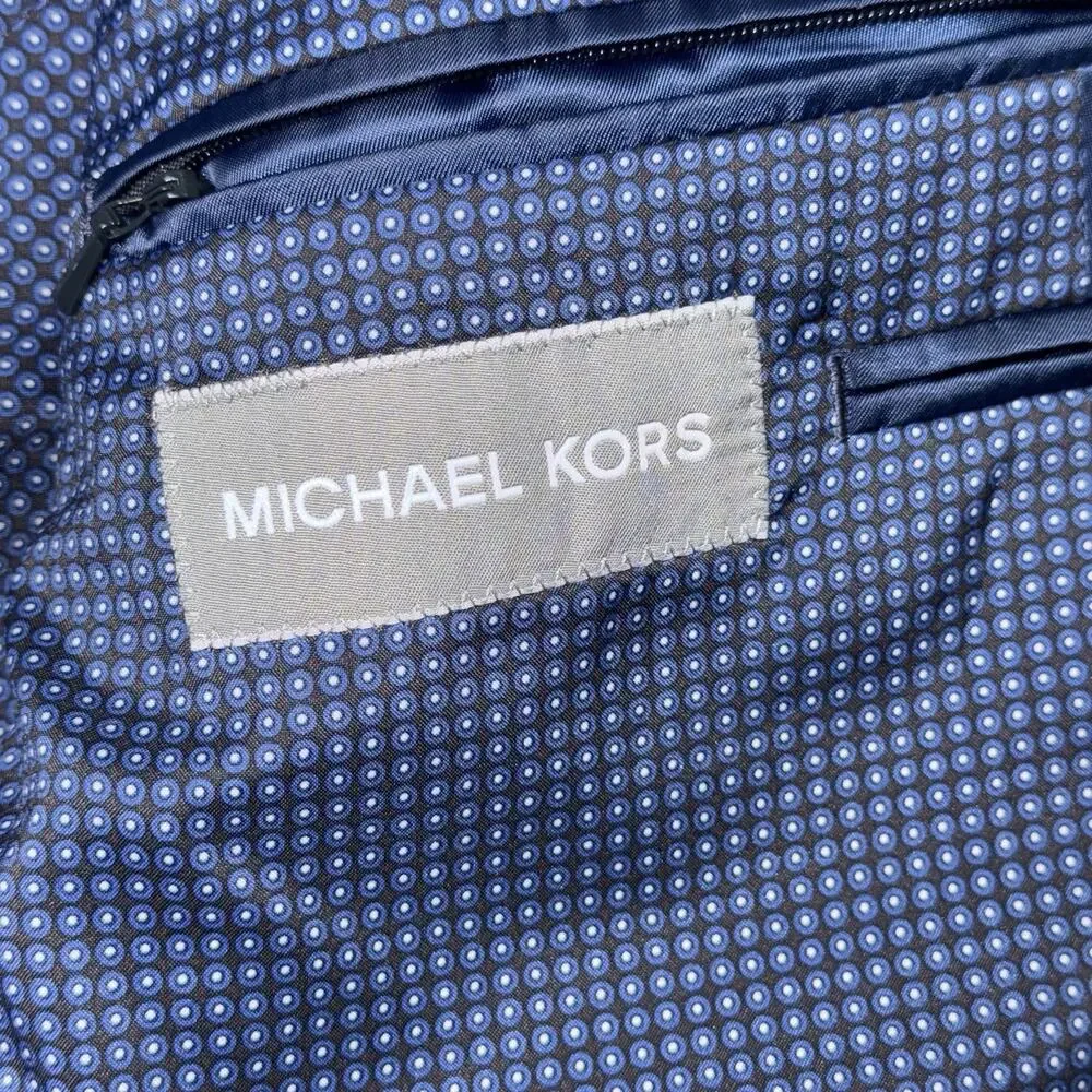 Michael Kors 38R‎ Navy Blue Blazer Classic Fit Two Button Suit Sport Coat Jacket